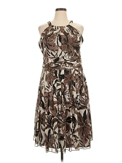 Pre-owned Evan Picone Cocktail Dress In Brown