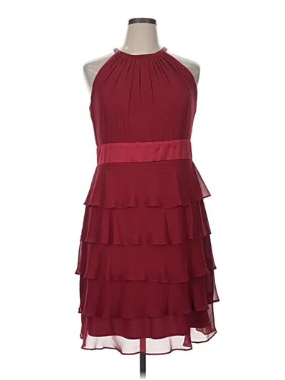 Pre-owned Evan Picone Cocktail Dress In Burgundy