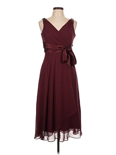 Pre-owned Evan Picone Cocktail Dress In Burgundy