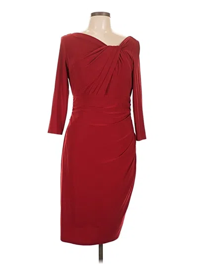Pre-owned Evan Picone Cocktail Dress In Burgundy