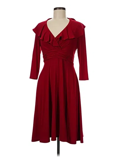 Pre-owned Evan Picone Cocktail Dress In Burgundy