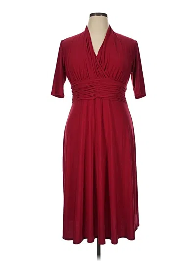 Pre-owned Evan Picone Cocktail Dress In Burgundy