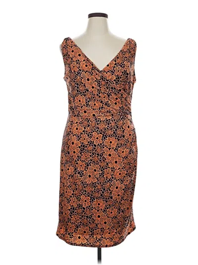 Pre-owned Evan Picone Cocktail Dress In Orange