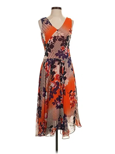 Pre-owned Evan Picone Cocktail Dress In Orange