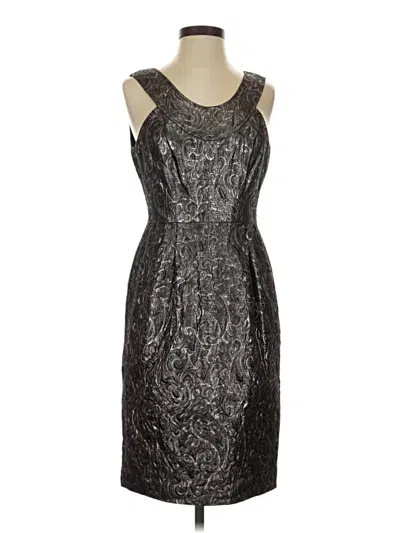 Pre-owned Evan Picone Cocktail Dress In Silver