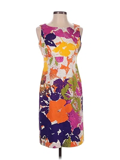 Pre-owned Evan Picone Cocktail Dress In White