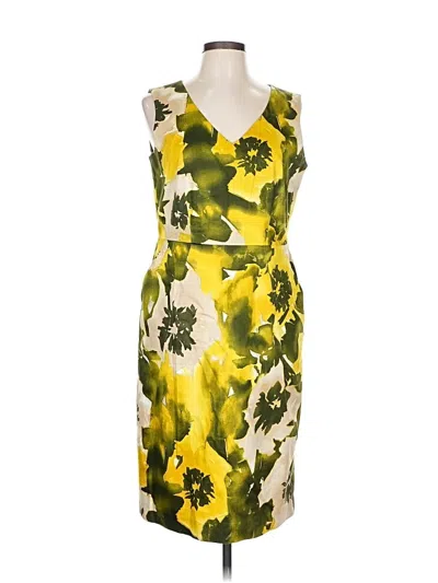 Pre-owned Evan Picone Cocktail Dress In Yellow