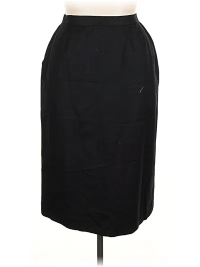 Pre-owned Evan Picone Formal Skirt In Black