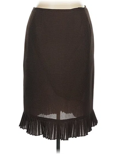 Pre-owned Evan Picone Formal Skirt In Brown