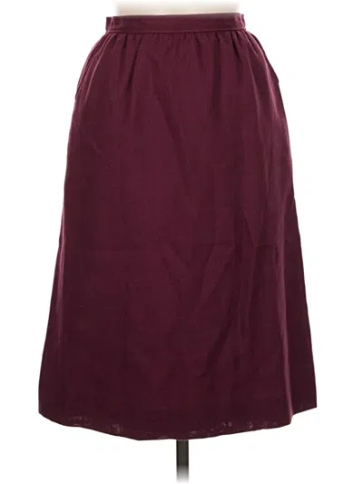Pre-owned Evan Picone Formal Skirt In Burgundy