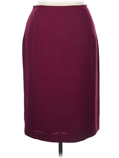 Pre-owned Evan Picone Formal Skirt In Burgundy