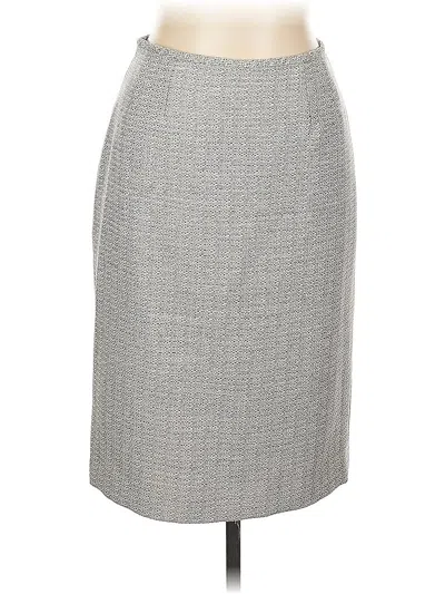 Pre-owned Evan Picone Formal Skirt In Gray