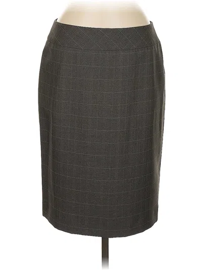 Pre-owned Evan Picone Formal Skirt In Gray