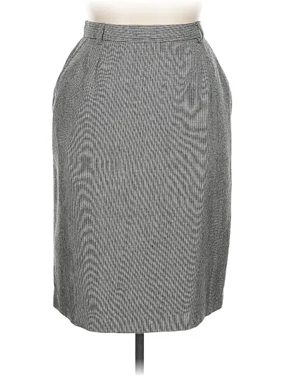 Pre-owned Evan Picone Formal Skirt In Gray