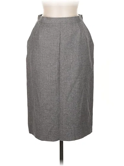 Pre-owned Evan Picone Formal Skirt In Gray