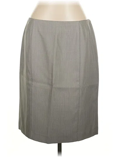 Pre-owned Evan Picone Formal Skirt In Gray