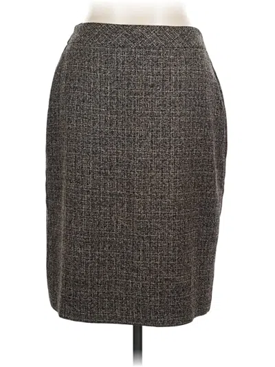 Pre-owned Evan Picone Formal Skirt In Gray