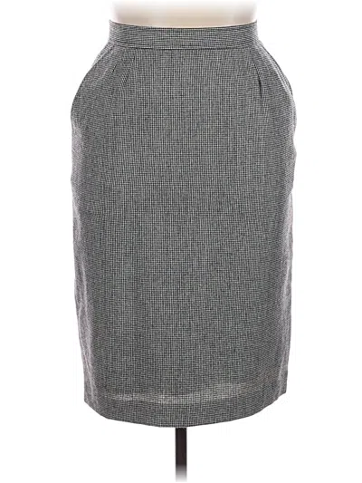 Pre-owned Evan Picone Formal Skirt In Gray