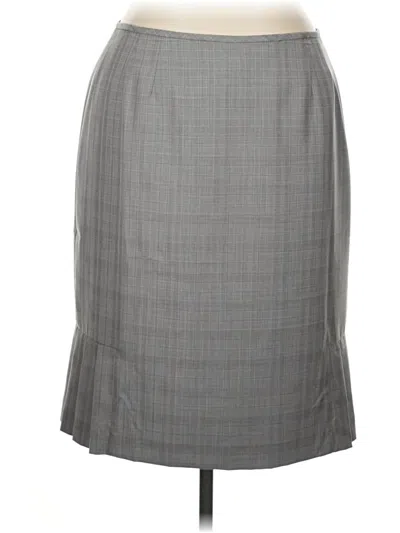 Pre-owned Evan Picone Formal Skirt In Gray