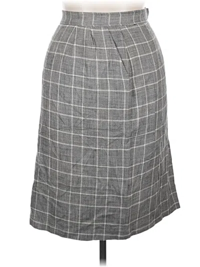 Pre-owned Evan Picone Formal Skirt In Gray