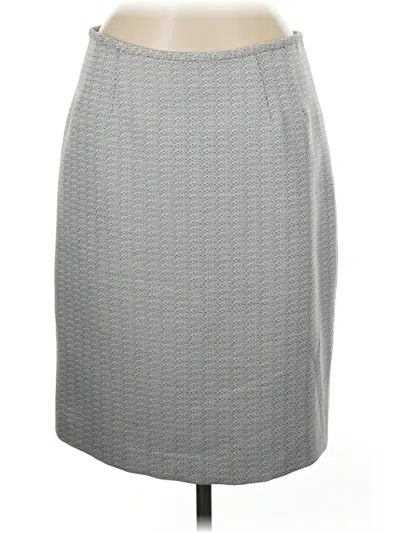 Pre-owned Evan Picone Formal Skirt In Gray