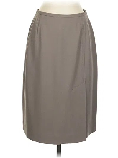 Pre-owned Evan Picone Formal Skirt In Gray