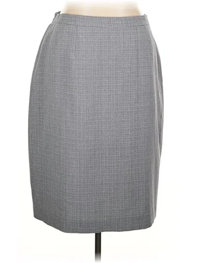 Pre-owned Evan Picone Formal Skirt In Gray