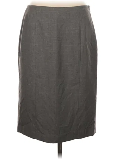 Pre-owned Evan Picone Formal Skirt In Gray