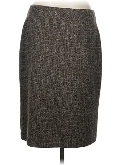 Pre-owned Evan Picone Formal Skirt In Gray