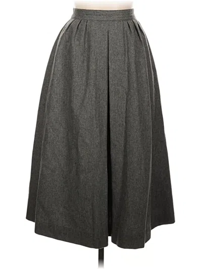 Pre-owned Evan Picone Formal Skirt In Gray