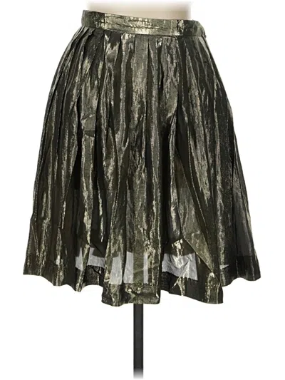 Pre-owned Evan Picone Formal Skirt In Silver