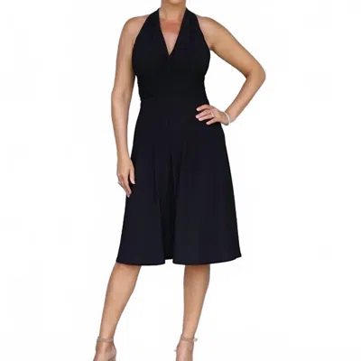 Evan Picone Halterneck Cocktail Dress In Black