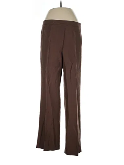 Pre-owned Evan Picone Linen Pants In Brown