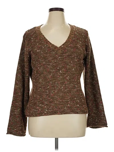 Pre-owned Evan Picone Pullover Sweater In Brown