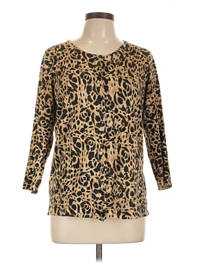 Pre-owned Evan Picone Silk Pullover Sweater In Gold