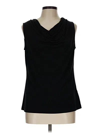 Pre-owned Evan Picone Sleeveless Top Black Cowl Neck Tops