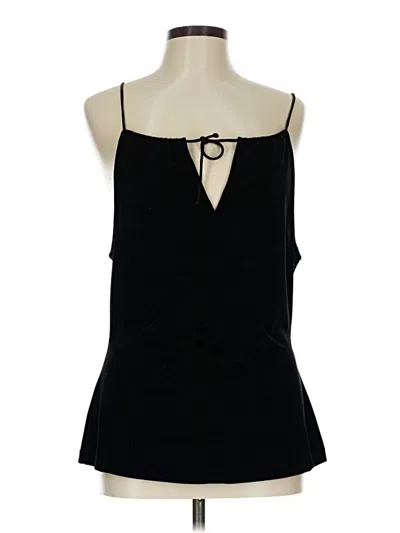Pre-owned Evan Picone Tank Top Black Halter Neckline Tops