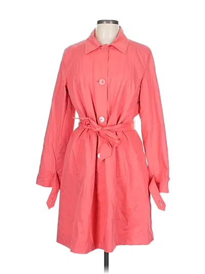 Pre-owned Evan Picone Trenchcoat In Pink