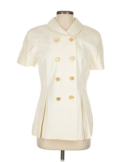 Pre-owned Evan Picone Trenchcoat In White