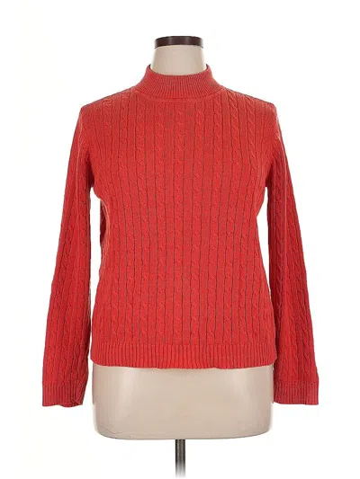 Pre-owned Evan Picone Turtleneck Sweater In Red
