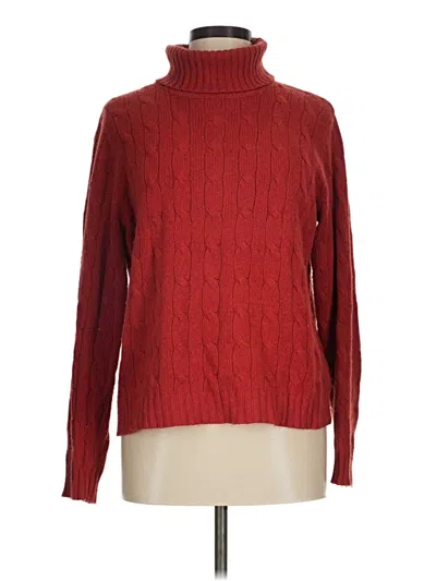Pre-owned Evan Picone Turtleneck Sweater In Red