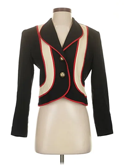 Pre-owned Evan Picone Wool Blazer Jacket In Black