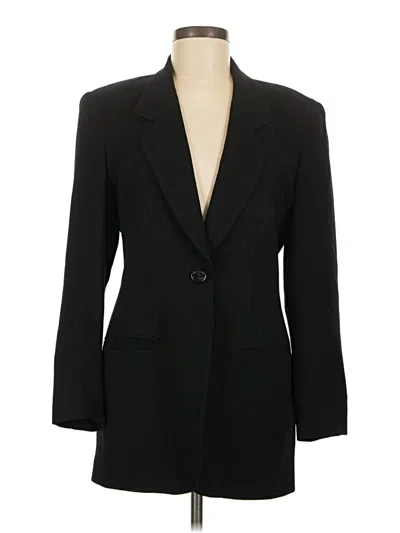 Pre-owned Evan Picone Wool Blazer Jacket In Black