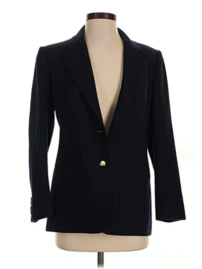 Pre-owned Evan Picone Wool Blazer Jacket In Black