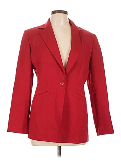 Pre-owned Evan Picone Wool Blazer Jacket In Red
