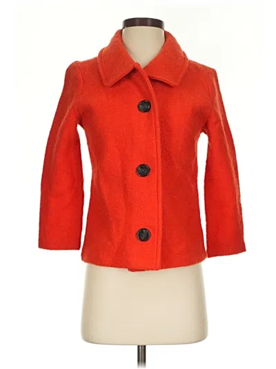 Pre-owned Evan Picone Wool Coat In Red