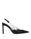 Evangelie Smyrniotaki X Sergio Rossi Woman Pumps Black Size 11 Soft Leather