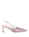 Evangelie Smyrniotaki X Sergio Rossi Woman Pumps Light Pink Size 4 Textile Fibers, Synthetic Fibers