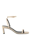 Evangelie Smyrniotaki X Sergio Rossi Woman Sandals Beige Size 7 Leather In Neutral