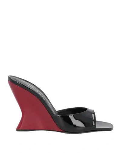 Evangelie Smyrniotaki X Sergio Rossi Woman Sandals Black Size 11 Soft Leather